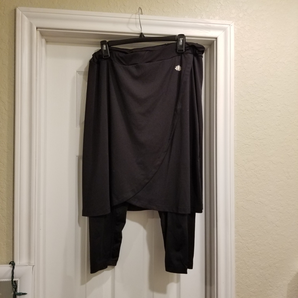 Faux Wrap Skirted Leggings